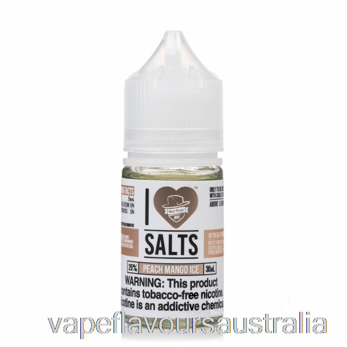 Vape Nicotine Australia Peach Mango Ice - I Love Salts - 30mL 50mg
